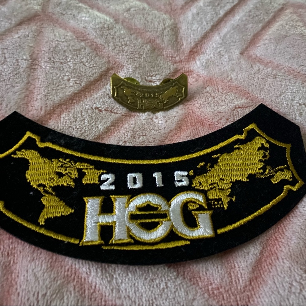 2015 Harley Davidson HOG Jacket Vest Patch and Pin Badge - Brand New